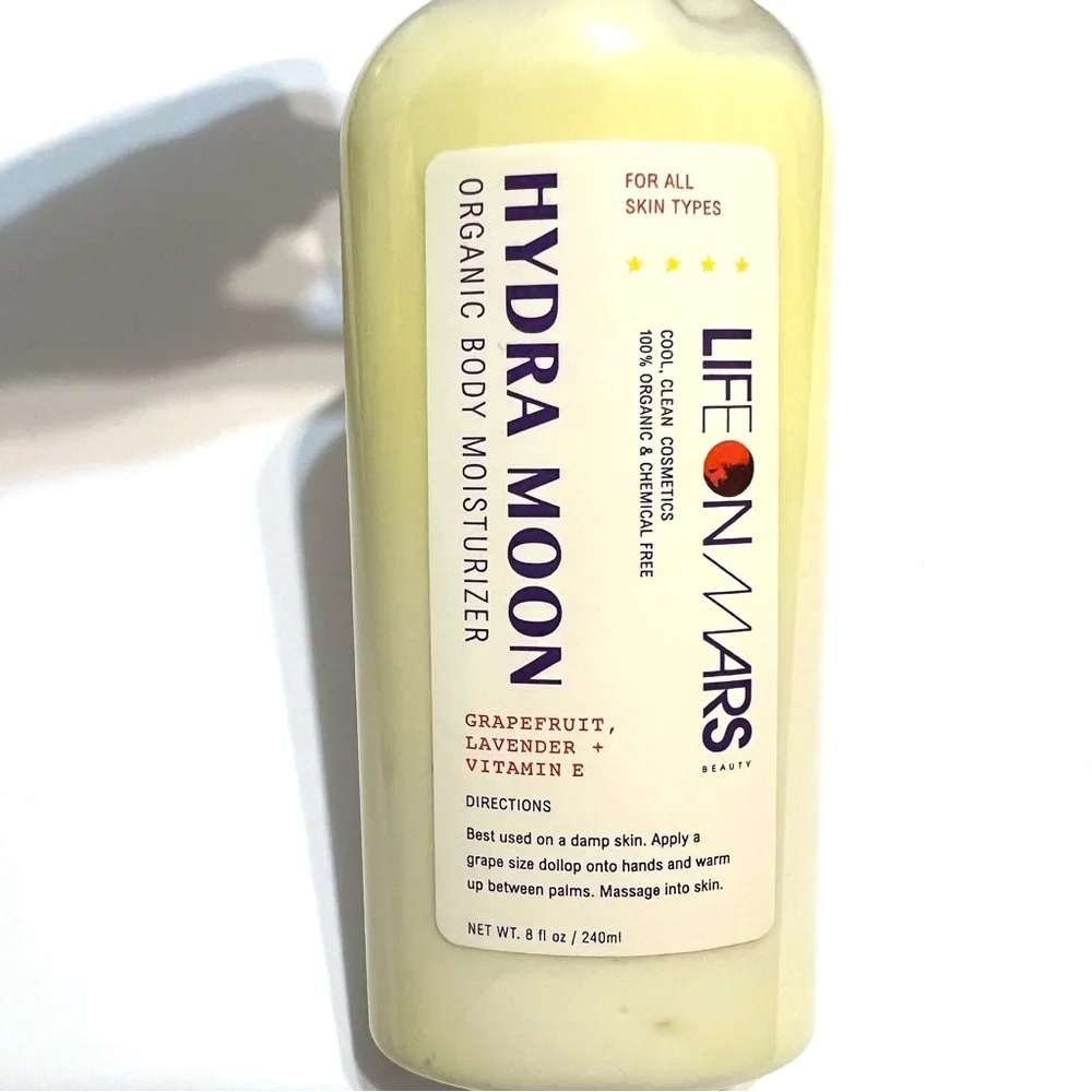 Life on Mars Hydra Moon Organic Body Moisturizer Grapefruit, Lavender, Vitamin E